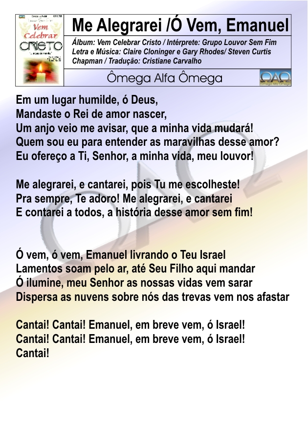 Vem Celebrar Cristo - Louvor Sem Fim - OAOshop