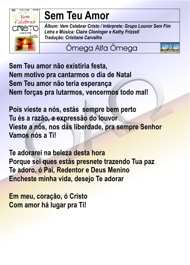 Vem Celebrar Cristo - Louvor Sem Fim - OAOshop