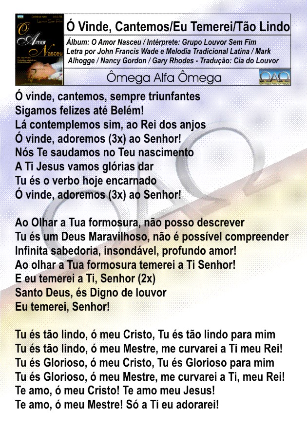 Vem Celebrar Cristo - Louvor Sem Fim - OAOshop